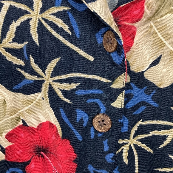 Vintage Island Traders Hawaiian Women’s Shirt Short Sleeve Button Down sz small - Picture 4 of 8